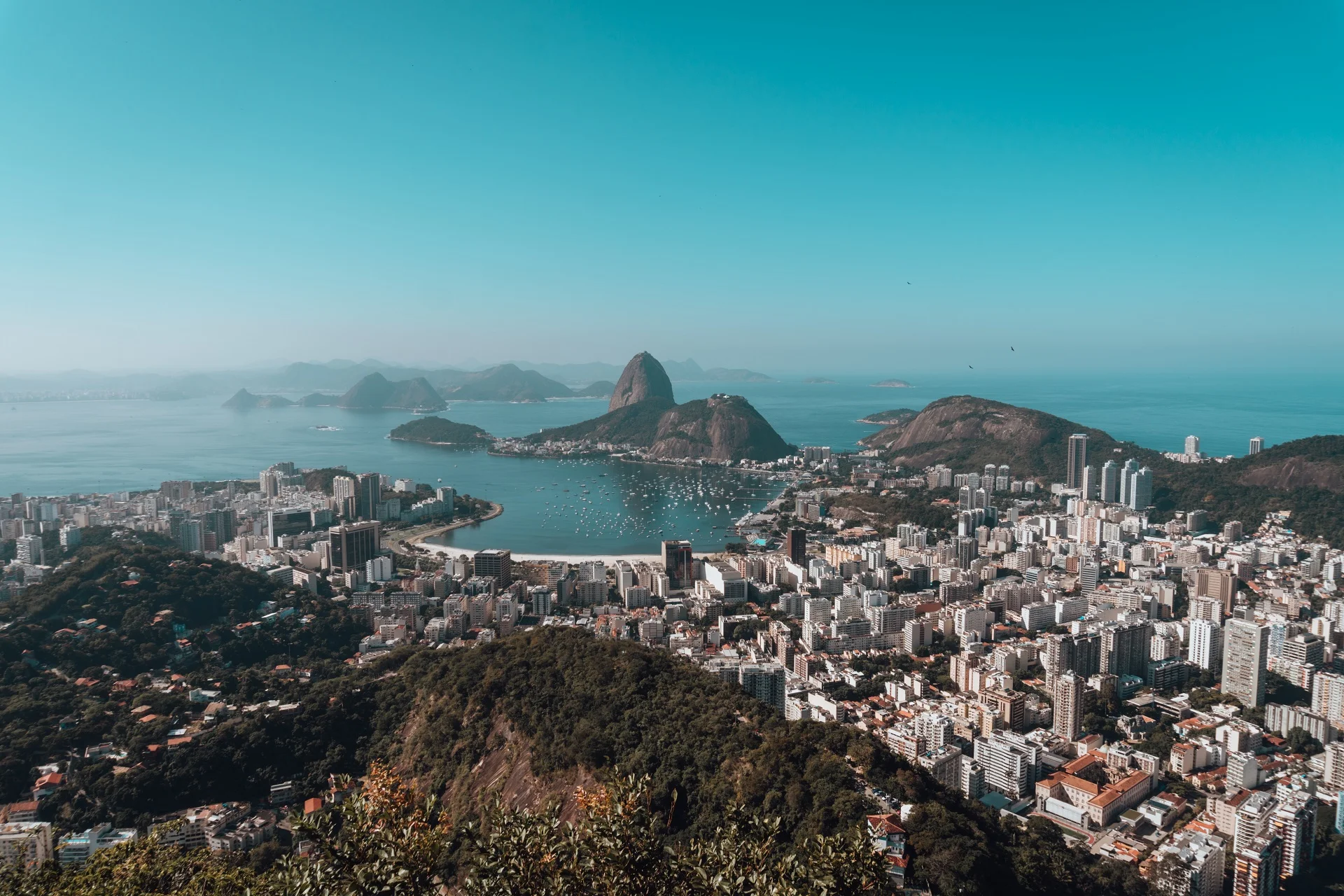 botafogo beach christ redentor sugar loaf brazil